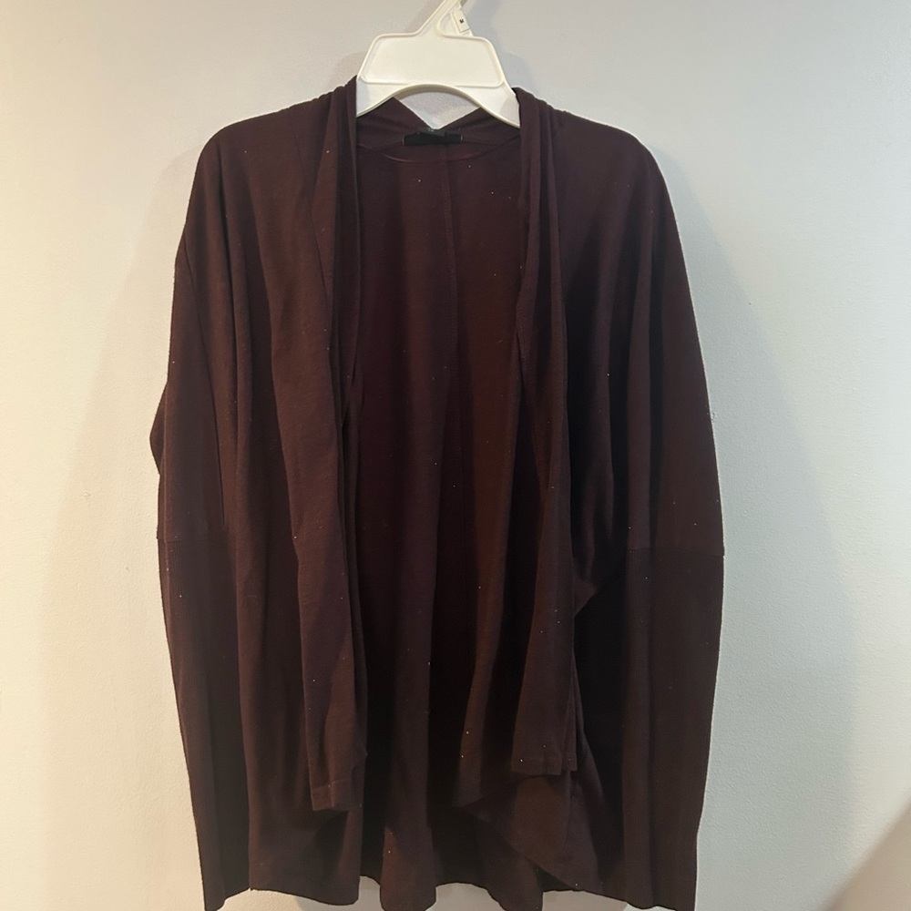Metaphor womans Dark burgundy Cardigan Sweater size large